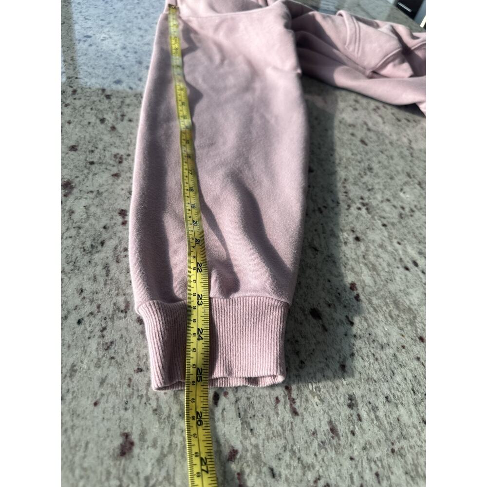 SKIMS Classic Pink Mauve Cotton Blend Fleece Pullover Hoodie Sz M - Picture 9 of 9